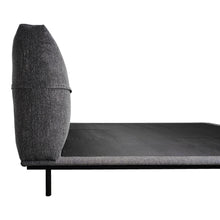Load image into Gallery viewer, Grey Fabric Platform Bed with Headboard Pillows in Queen or King Size