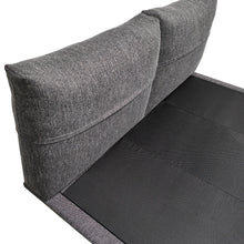 Load image into Gallery viewer, Grey Fabric Platform Bed with Headboard Pillows in Queen or King Size