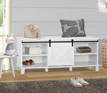 Load image into Gallery viewer, Barndoor TV Unit in White