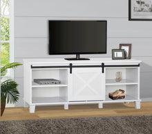 Load image into Gallery viewer, Barndoor TV Unit in White