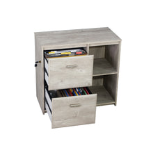 Load image into Gallery viewer, Elle 2 Drawer Filing Cabinet in Washed Grey