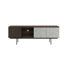 Load image into Gallery viewer, Mia Pre-Assembled TV Unit in Walnut and Grey