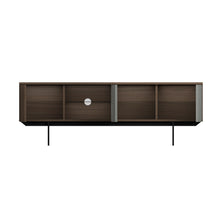 Load image into Gallery viewer, Mia Pre-Assembled TV Unit in Walnut and Grey