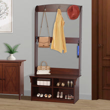 Load image into Gallery viewer, Kinman 5 shelf Hall Tree in Apple Wood
