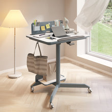 Load image into Gallery viewer, Mobile Home Office Sit and Stand Desk With Tilting Desktop