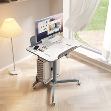 Load image into Gallery viewer, Mobile Home Office Sit and Stand Desk With Tilting Desktop