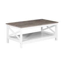 Load image into Gallery viewer, Coastal Coffee Table in White and Grey