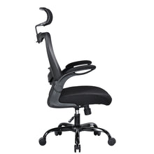 Load image into Gallery viewer, MONA Ergonomic High Back Flipped Armrest Task Chair In Black