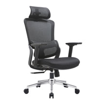 Load image into Gallery viewer, Elena High Back Fabric Seat Ergonomic Office Chair In Black
