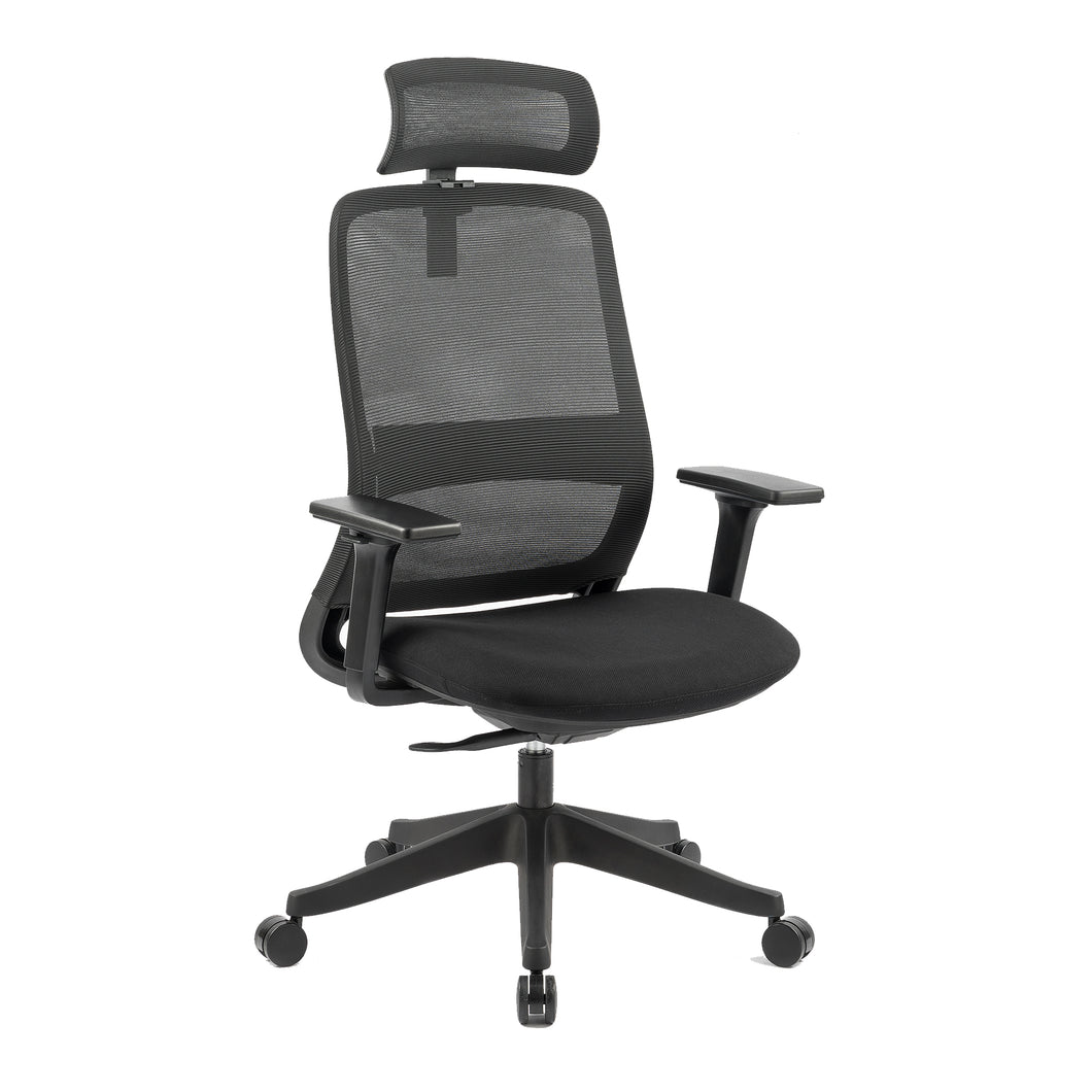 Carlie High Back Molded Foam Seat Ergonomic Office Chair In Black