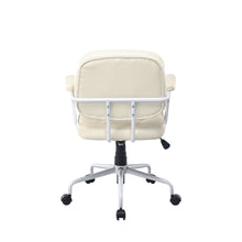 Load image into Gallery viewer, Louise White Frame Faux Leather Home Office Chair in Beige
