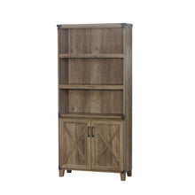 Load image into Gallery viewer, Oxford 5 Shelf Bookcase with Doors in Rustic Oak
