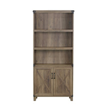 Load image into Gallery viewer, Oxford 5 Shelf Bookcase with Doors in Rustic Oak
