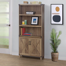 Load image into Gallery viewer, Oxford 5 Shelf Bookcase with Doors in Rustic Oak
