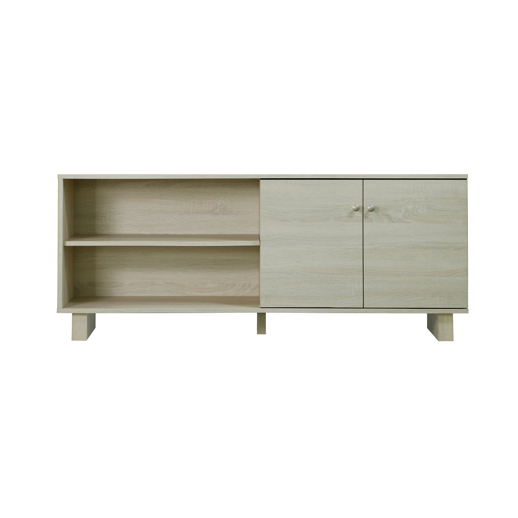 Cody 2 Doors TV Unit in White Oak