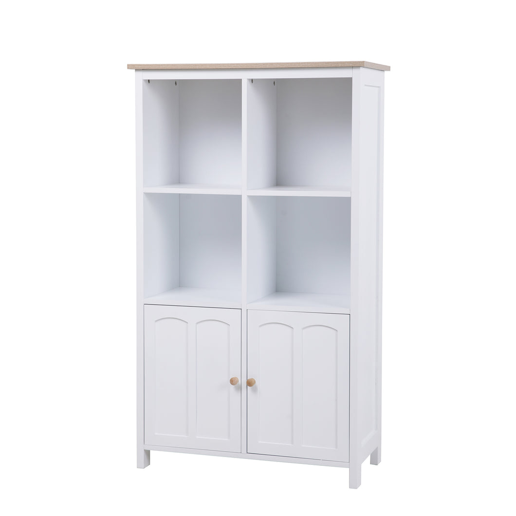 DUMONDE 2 Door Bookcase in White