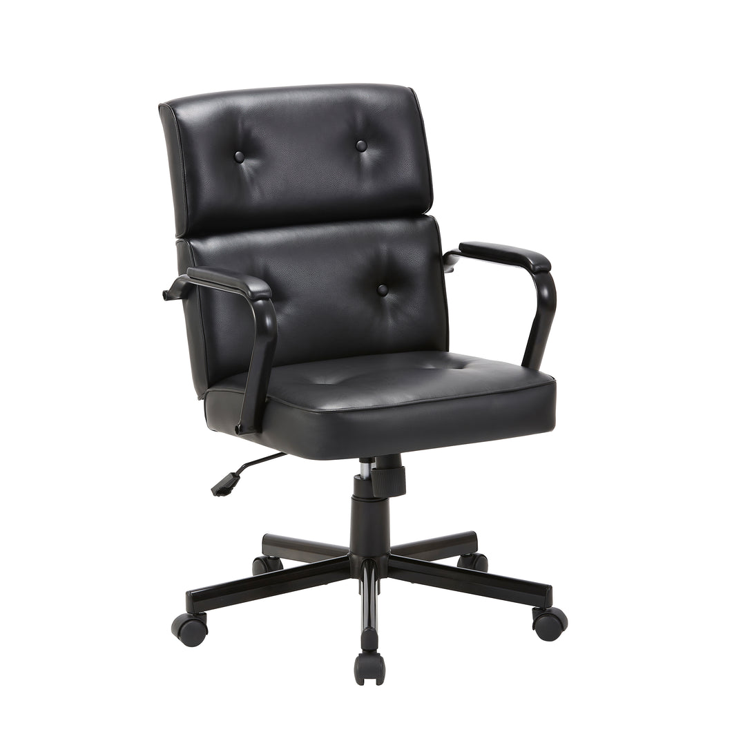 Beverly Home Office Chair in Black PU