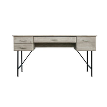 Load image into Gallery viewer, Elle 4 Drawer 1.5m Writing Desk in Washed Grey
