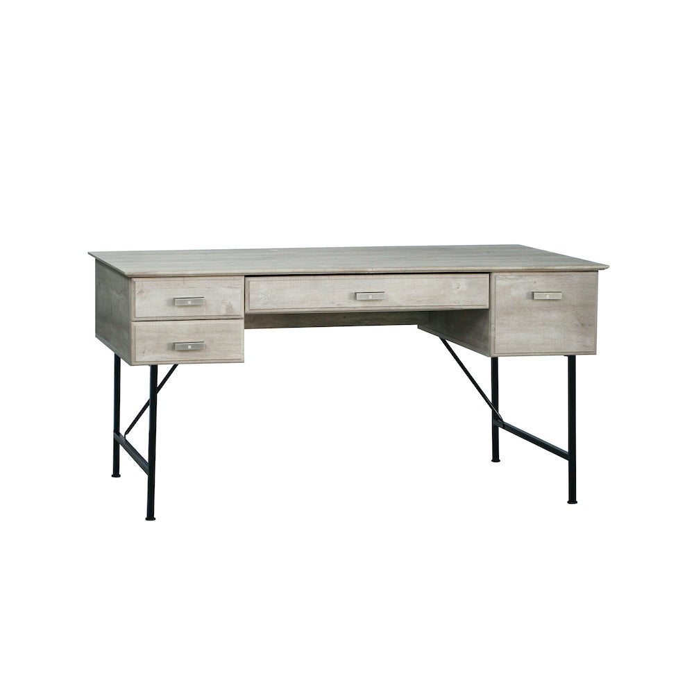 Elle 4 Drawer 1.5m Writing Desk in Washed Grey