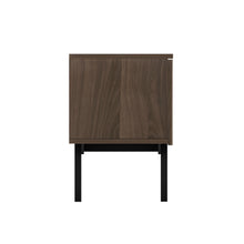 Load image into Gallery viewer, Mia Pre-Assembled TV Unit in Walnut and Blue
