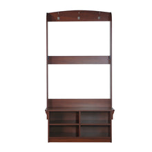 Load image into Gallery viewer, Kinman 5 shelf Hall Tree in Apple Wood
