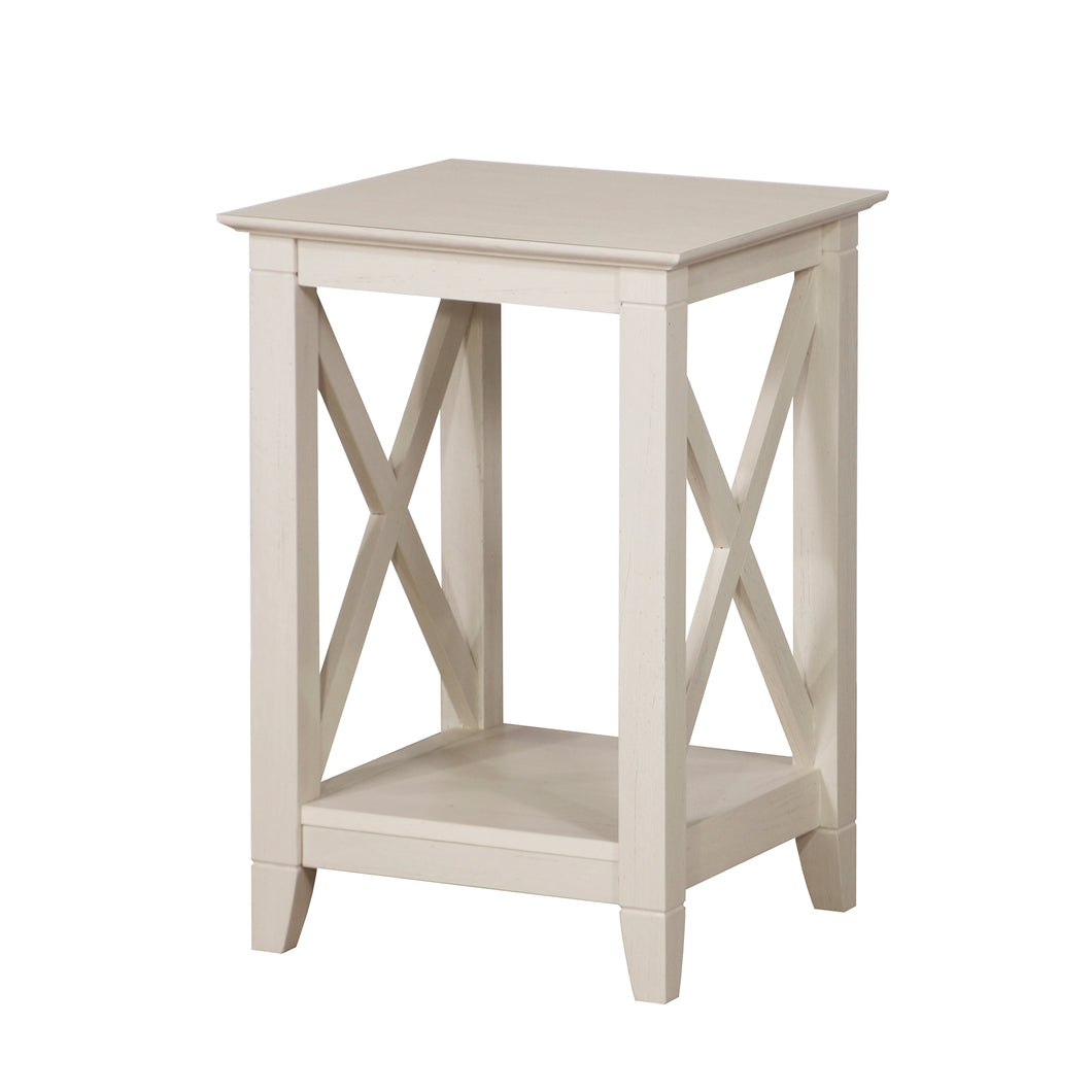 Laura End Table In Antique White