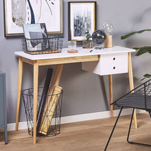 Load image into Gallery viewer, Oslo Desk with Drawer in White &amp; Natural
