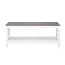 Load image into Gallery viewer, Coastal Coffee Table in White and Grey
