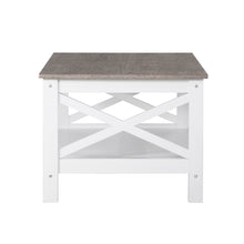 Load image into Gallery viewer, Coastal Coffee Table in White and Grey
