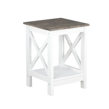 Load image into Gallery viewer, Coastal Side Table in White and Grey
