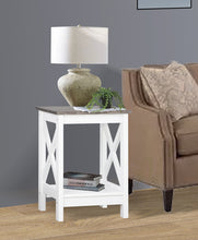 Load image into Gallery viewer, Coastal Side Table in White and Grey
